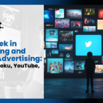 TelNet Agency graphic about streaming and digital advertising trends, featuring a person viewing a wall of digital media screens.