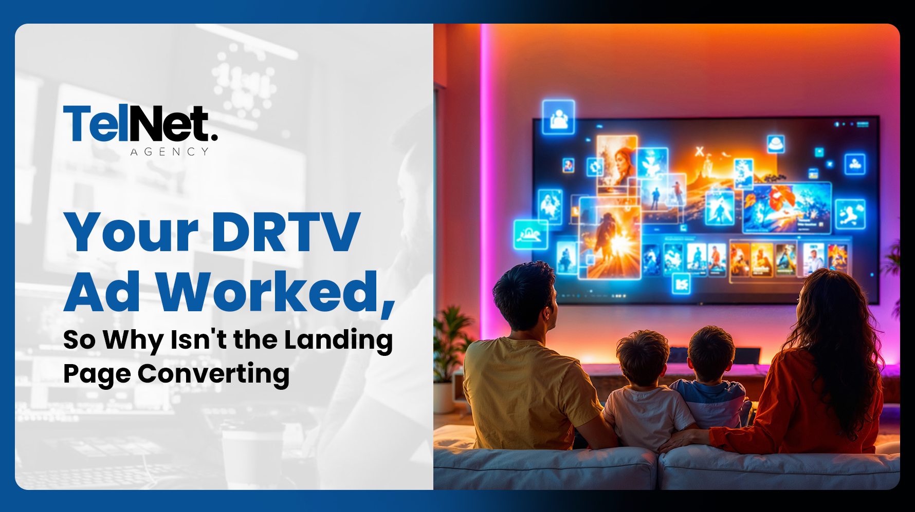 DRTV landing page optimized for TV ad traffic with clear offer, CTA, product visuals, and trust signals